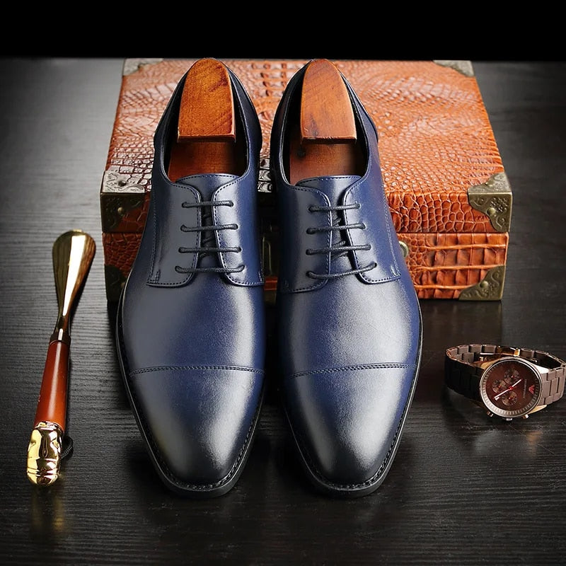 Laurent | Premium Leather Oxford Shoes | Classic Dress Style | Men