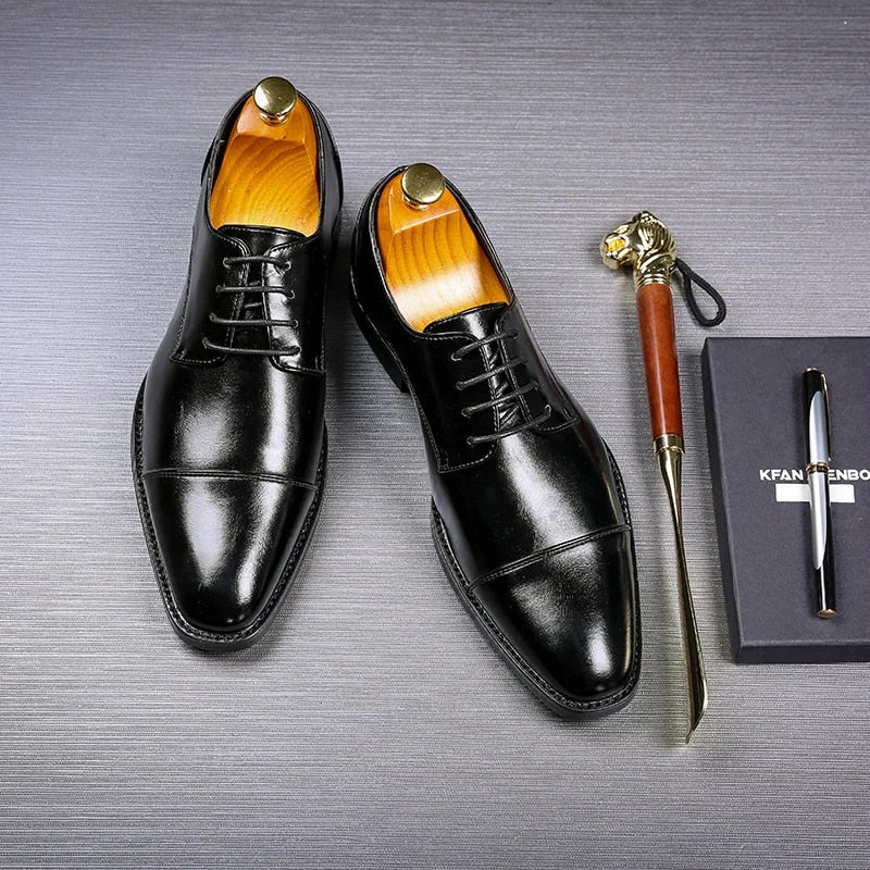 Laurent | Premium Leather Oxford Shoes | Classic Dress Style | Men