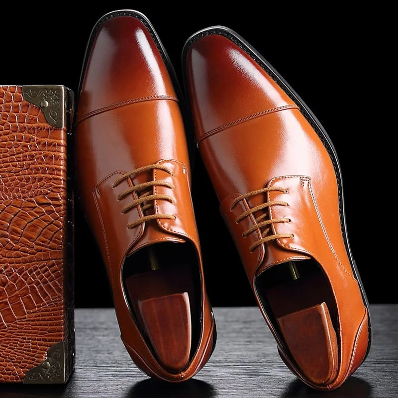Laurent | Premium Leather Oxford Shoes | Classic Dress Style | Men